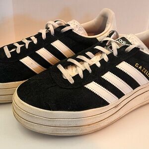 adidas Gazelle Black and White Athletic Shoes